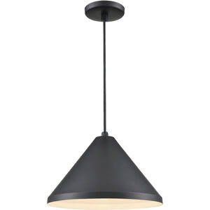 R Series 1 Light 13 inch Satin Black Outdoor Pendant